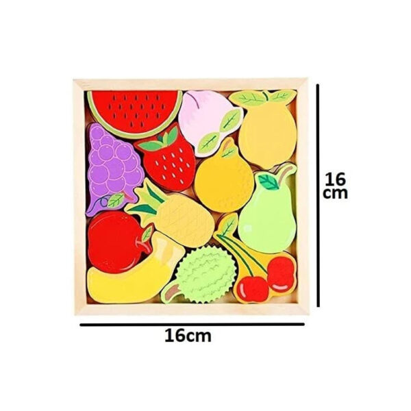 Handcrafted 3D Wooden Jigsaw Puzzle - Fruits