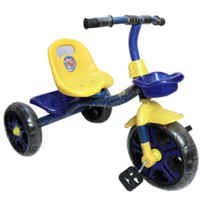 Full Metal Frame & Anti-Slip Pedals Tricycle - Blue