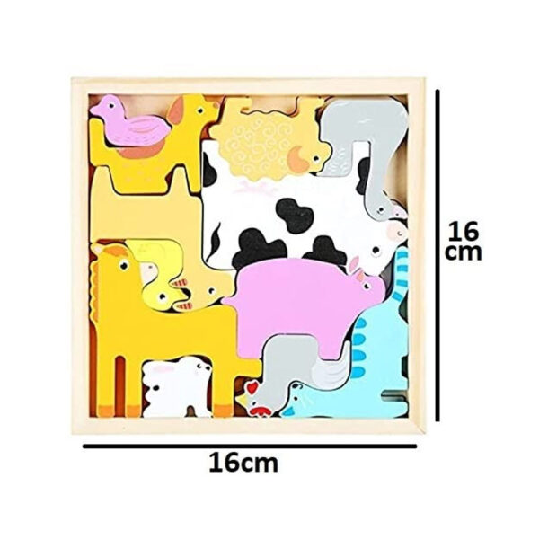 Handcrafted 3D Wooden Jigsaw Puzzle - Animals