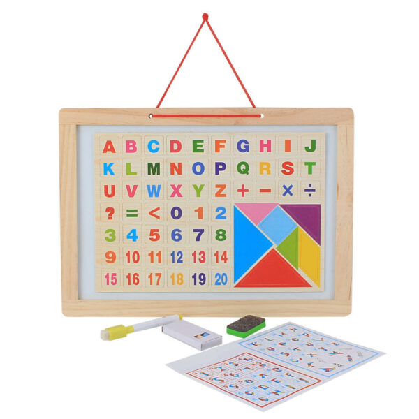 Magnet Board w/ Chalk, Duster and Marker & Tangaram Puzzle