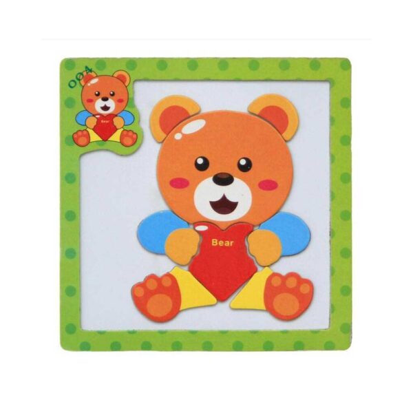 Magnetic Wooden Montessori Puzzle - Bear