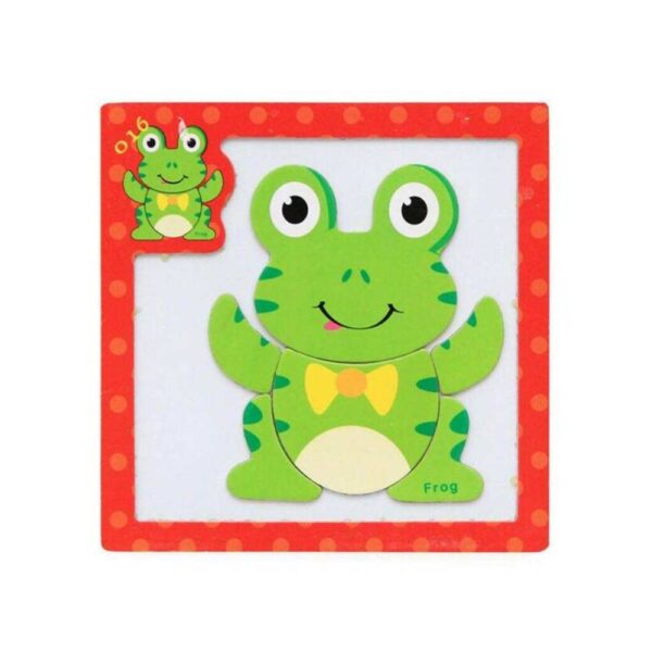 Magnetic Wooden Montessori Puzzle - Frog