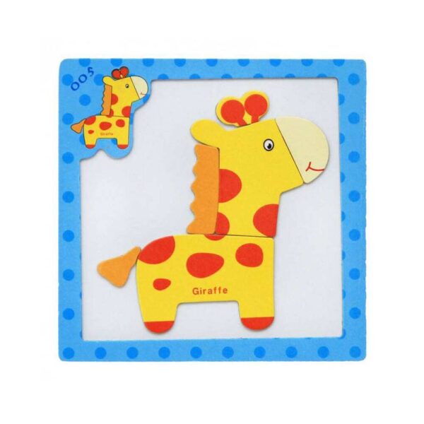 Magnetic Wooden Montessori Puzzle - Giraffe