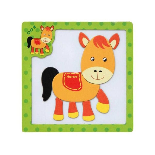 Magnetic Wooden Montessori Puzzle - Horse