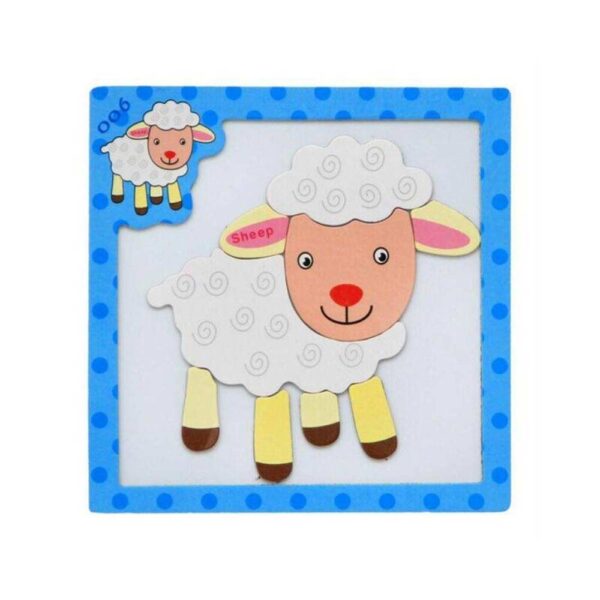 Magnetic Wooden Montessori Puzzle - Sheep