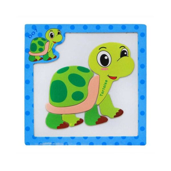 Magnetic Wooden Montessori Puzzle - Tortoise