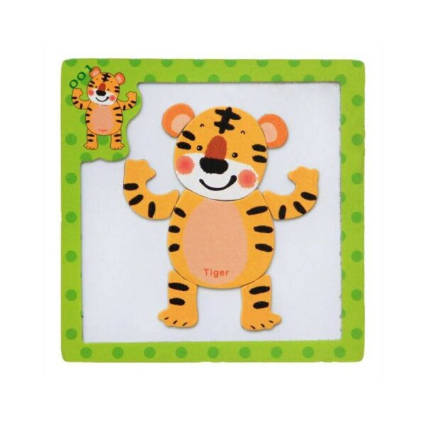 Magnetic Wooden Montessori Puzzle - Tiger