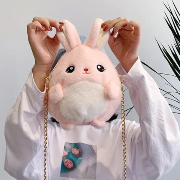 Soft Plush Chain Bunny Bag