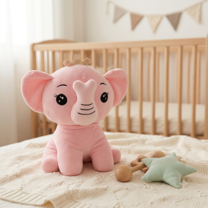 Elephant Soft Toy 40cm - Pink
