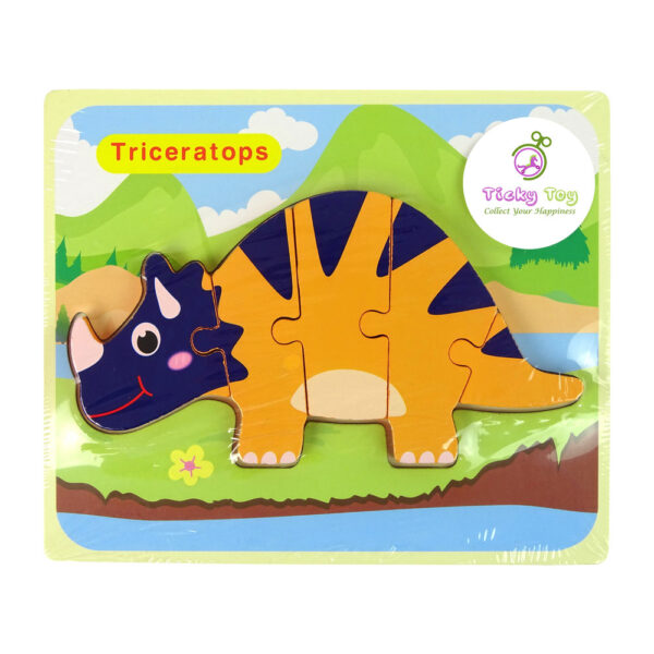 Wooden Dinosaurs Jigsaw Puzzles - Triceratops