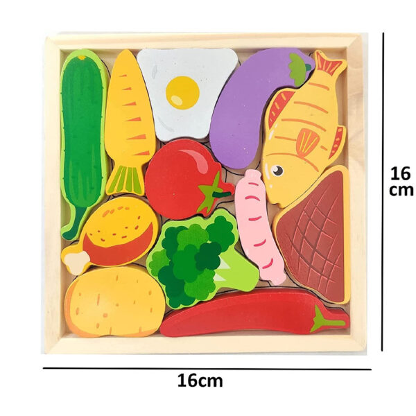 Handcrafted 3D Wooden Jigsaw Puzzle - Vegetables