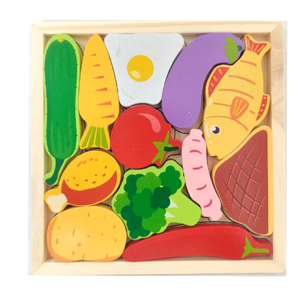 Handcrafted 3D Wooden Jigsaw Puzzle - Vegetables