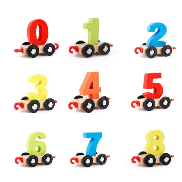 Early Educational Digital 0-9 Number Wooden Train