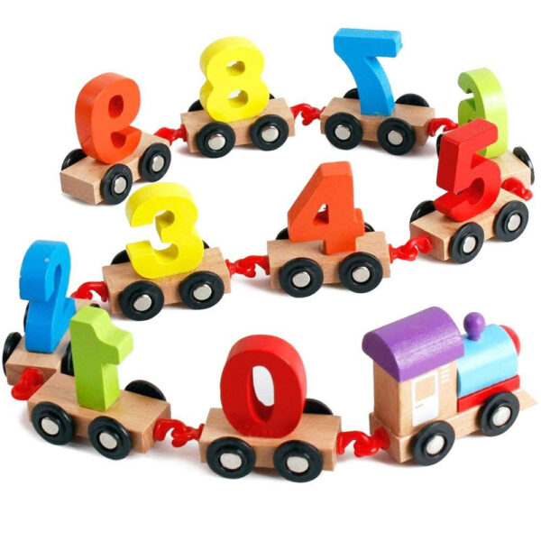 Early Educational Digital 0-9 Number Wooden Train