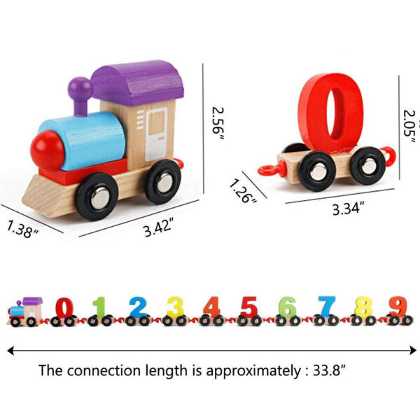 Early Educational Digital 0-9 Number Wooden Train