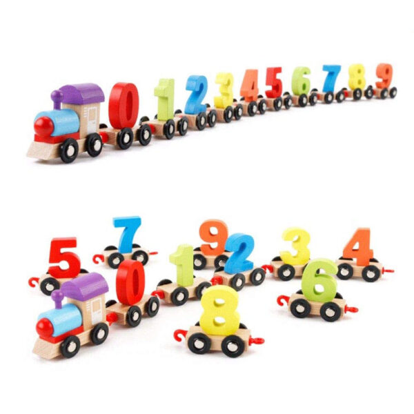 Early Educational Digital 0-9 Number Wooden Train