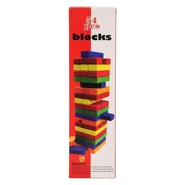 Zenga Wooden Blocks Tumbling Tower Game 54pcs