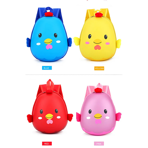 3D Chick Egg Shell School/Travel Bags – Red - Ticky Toy