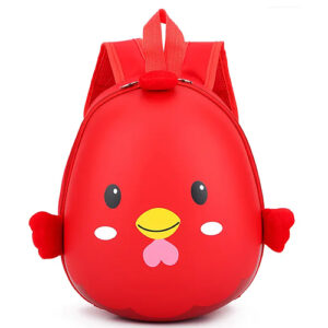 3D Chick Egg Shell School Bags Outdoor Travel Backpacks Kindergarten Satchel Bag For Baby Boys Girls - RED